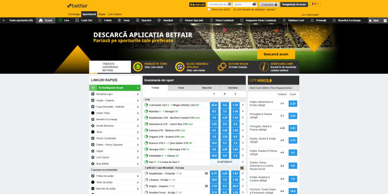 Betfair pariuri sportive online